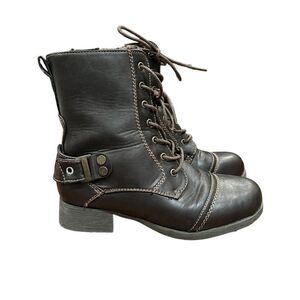 3 for $30! Bamboo brown fleece lined combat boots